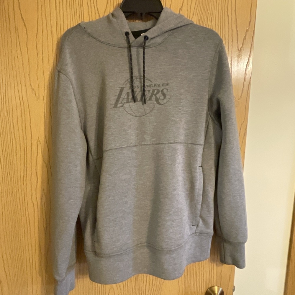 Men's Los Angeles Lakers Hoodie Performance‎ Tailgate Gray Size Small